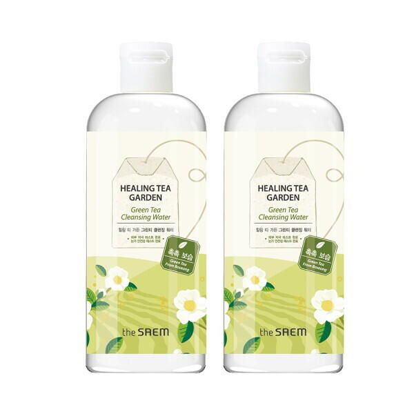 The Saem (Cosmetics) The Saem Healing Tea Garden Green Tea Cleansing Water 500ml x 2