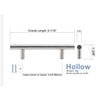 Silverline Brushed Satin Nickel  T Bar Pull  Hardware Cabinet Handle 3-3/4" 50P