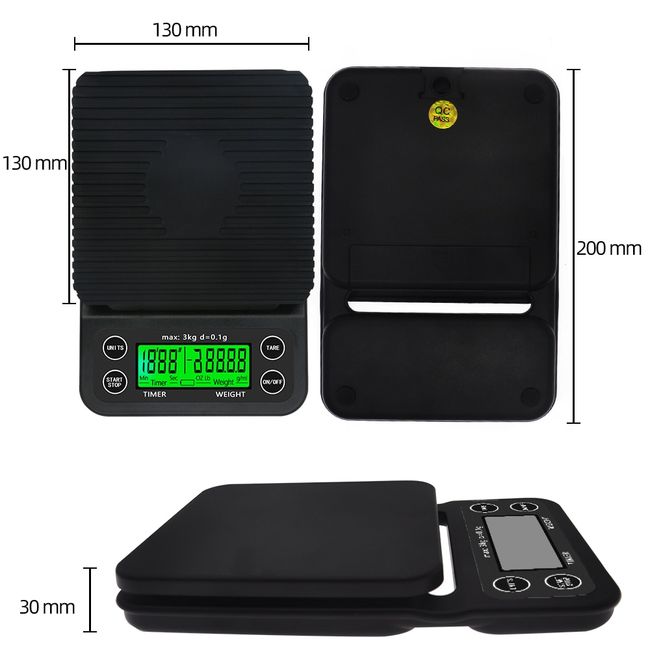 0.1g Digital Coffee Scale With Timer Electronic Scales Food