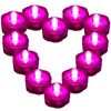 12 Pack PINK Submersible Waterproof Underwater Battery LED Tea Light~Wedding