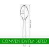 Plasticpro Disposable Clear Plastic Tea Spoons Heavyweight 100 Count