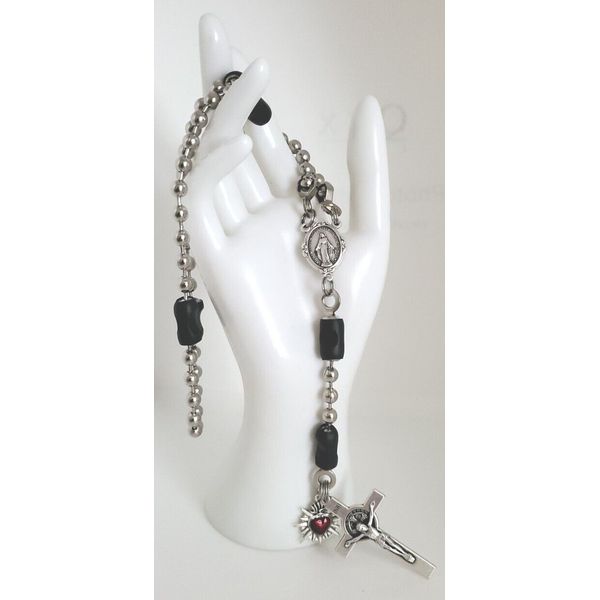 Rosary Handmade Stainless Steel Beads Catholic Rosary & Sacred Heart Unbreakable