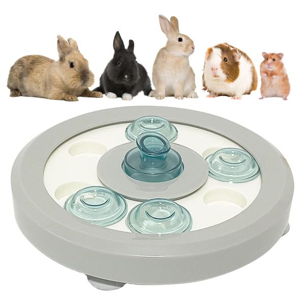 kathson Rabbit Enrichment Toys Bunny Foraging Toy Small Animal Treat Dispenser Hamster Puzzle Feeder Guinea Pig Interactive Toys Mental Stimulation for Ferret Chinchila Cat Dog