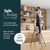 Ladder, Step Ladder 4 Step Folding with Wide Pedals, Lightweight Stepladders for