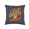 Electronics Nerd Humor Gadget Fan Chicken Nugget Life Throw Pillow