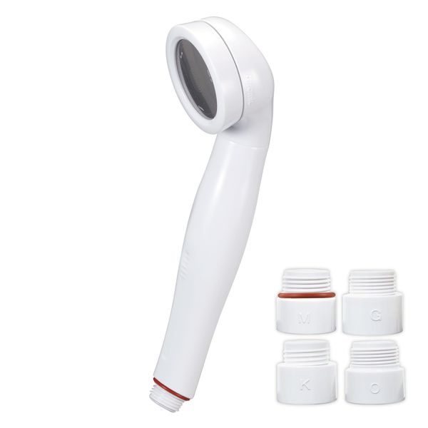 Arromic ST-A3BA Shower Head, Water-Saving Shower Pro, Increased Pressure, Up to 50% Water Savings, White, Made in Japan