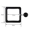 Zelerdo 4 Pack Aquarium Fish Feeding Ring Floating Food Feeder, Square Shape with Suction Cup, Black
