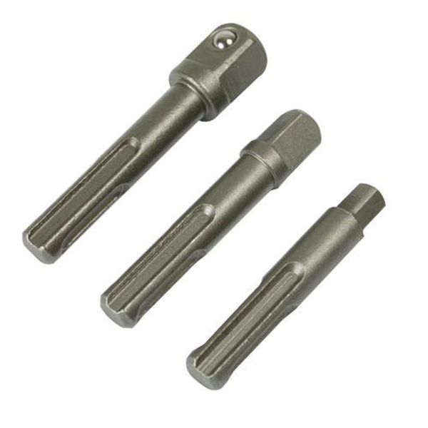 3 Piece SDS Plus Socket Drive Set 1/4", 3/8" & 1/2" - for Hex D