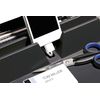 Durable 761358 VARICOLOR Desk Organiser, Compact Stationery Storage Tray with Phone/Table Mount - Charcoal
