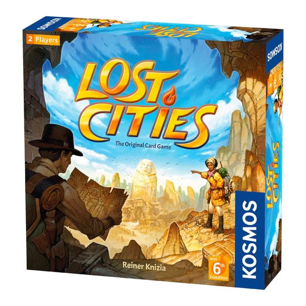 Thames & Kosmos Lost Cities: The Original Card Game with 6th Expedition, Strategic Card Game, Family Games for Game Night, Card Games for Adults and Kids, For 2 Players, Age 10+