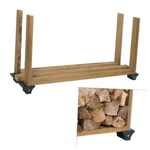 90144MI Firewood Rack System, Black Standard