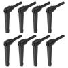 sourcing map 8pcs Adjustable Clamping Lever Handles M8 x 40mm Male Thread Bolt Knobs Rotating Screw Locking Quick Release Ratchet Push Button Handle, Black
