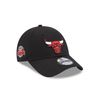 New Era Chicago Bulls NBA Team Side Patch Black 9Forty Adjustable Cap, 940-Bulls-Black-#32139