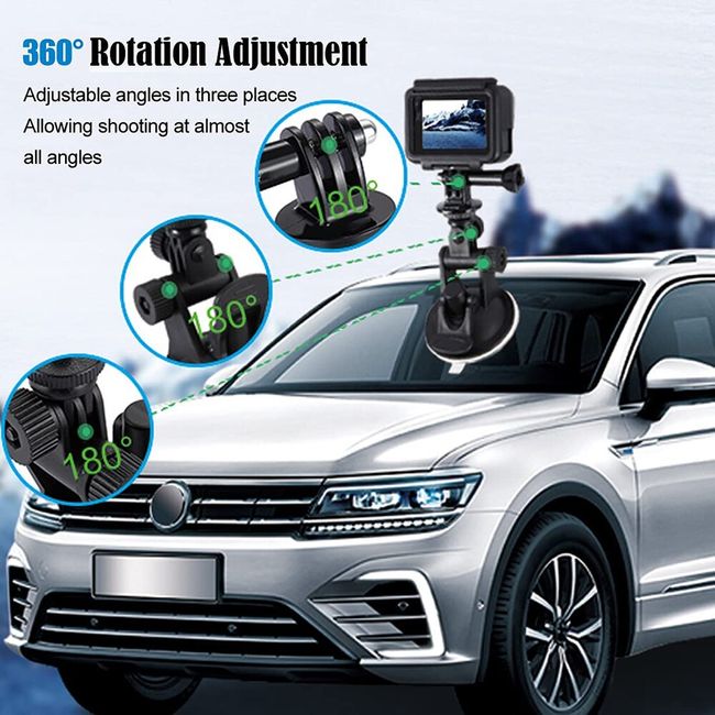 Windshield Suction Cup Car Mount Action Camera Bracket For GoPro