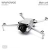 WRAPGRADE Skin Stickers compatible with DJI Mini 3 | Main Unit (AIRFORCE SILVER)