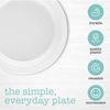 PLASTICPRO 100 Count Disposable 7 Inch White Plastic Plates