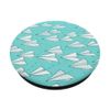 Cool & Cute Paper Airplanes Patterns (Blue and white) PopSockets Swappable PopGrip