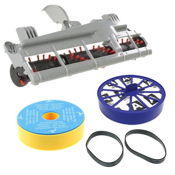 SPARES2GO Filter Brushroll & Drive Belt Kit For Dyson DC07 Vacuum Cleaner