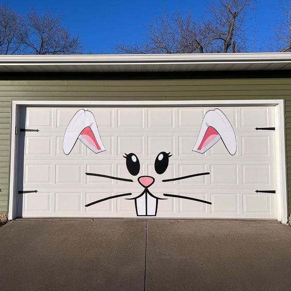 VictoryStore Jumbo Easter Bunny Garage Door Magnet, Happy Easter Outdoor Decor