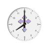 TOOLOUD Easter Color Cross 8" Round Wall Clock with Numbers