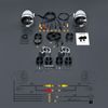 Bluetooth Waterproof Motorcycle Stereo Chrome LED Speakers Audio System Harley