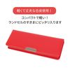Kutsuwa CB302RD Pencil Case, Synthetic Leather, 1 Door, Red