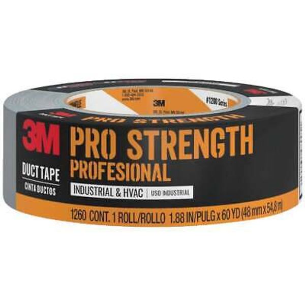 3M 1.88 In. x 60 Yd. Pro Strength Industrial & HVAC Duct Tape, Gray 1260-C 3M