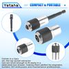 Yetaha 3PCS Tap Socket Set, Adjustable Tap Sockets with 3/8" Socket Adapter, Tap Extractor tool, Suitable for Taps, Reamers, Screw Extractors
