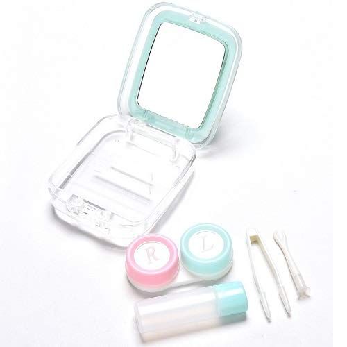 Lens Case; Contact Lenses; Contact Pocket Lens Case: Lemon