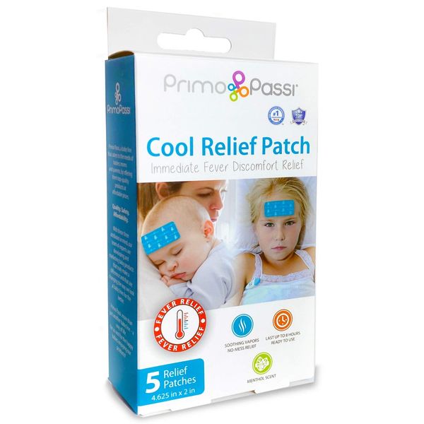 Primo Passi Fever Patch Relief for Kids, Cool Pads for Baby and Kids Fever Discomfort, 5 Sheets