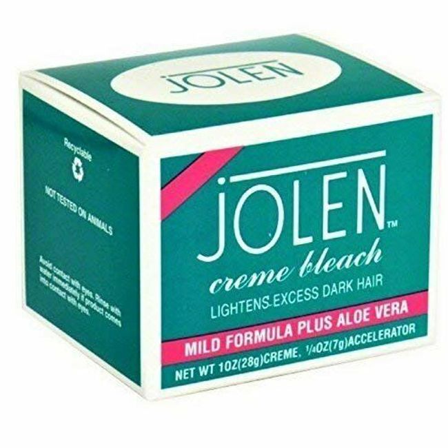 Jolen Creme Bleach Lightens Dark Hair Sensitive Formula Plus Aloe Vera 1 Ounce