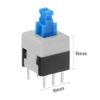 BGTXINGI 100pcs 6 Pin DPDT Self-locking Power Micro Push Button Switches 8mmx8mm