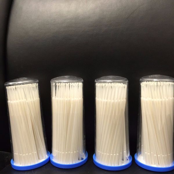 800 (8 Kegs) White Eyelash Extension Micro Brush Lash Tools Superfine Tips