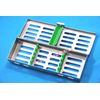 1 EA German Stainless Dental Sterilization Cassette Rack Tray Box for 5 Instruments Green