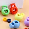 100pcs White Plastic Cord Lock 9MM Toggle Cord Stopper Round Bead for Clothes Elastic Drawstring
