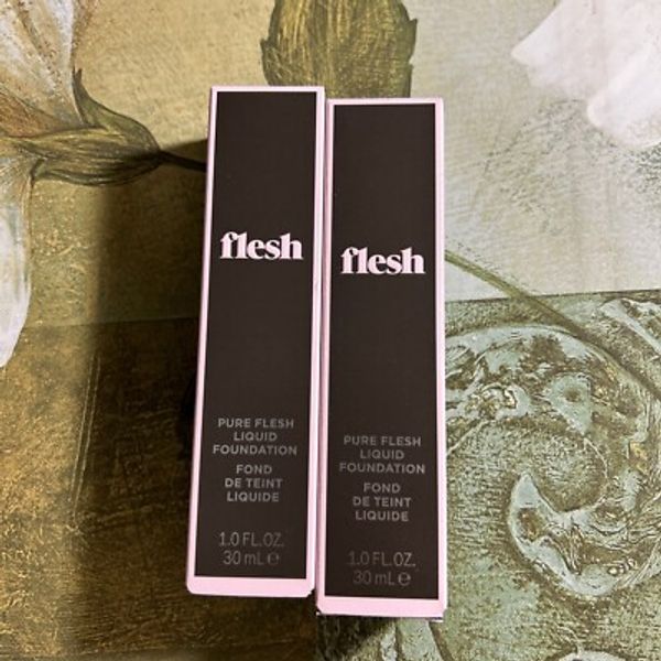 Flesh Beauty By Revlon,Pure Flesh Liquid Foundation, 11 Crème Brulee, Neutral2pc