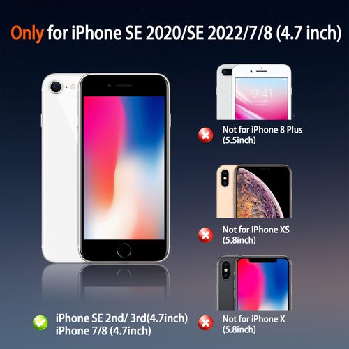 Magnetic for iPhone SE Case 2022/3rd/2020/2nd gen, iPhone 8 & iPhone 7 [Compatible with Magsafe] Shockproof Slim Translucent Matte Protective Phone Case - Blue