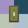 AMERELLE 84T4RB Steps Quadruple Toggle Cast Metal Wallplate in Rustic Brass