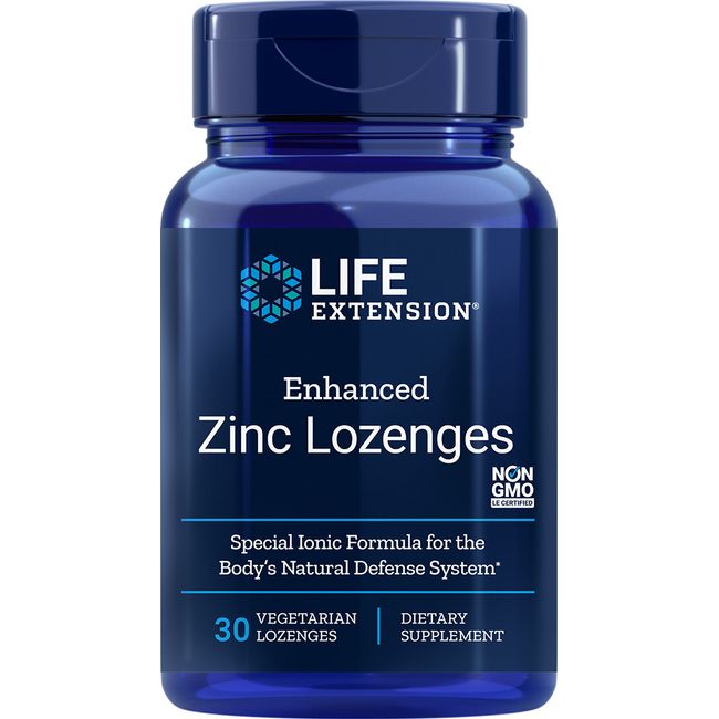 Life Extension ENHANCED 30 ZINC LOZENGES -peppermint (two Pack)