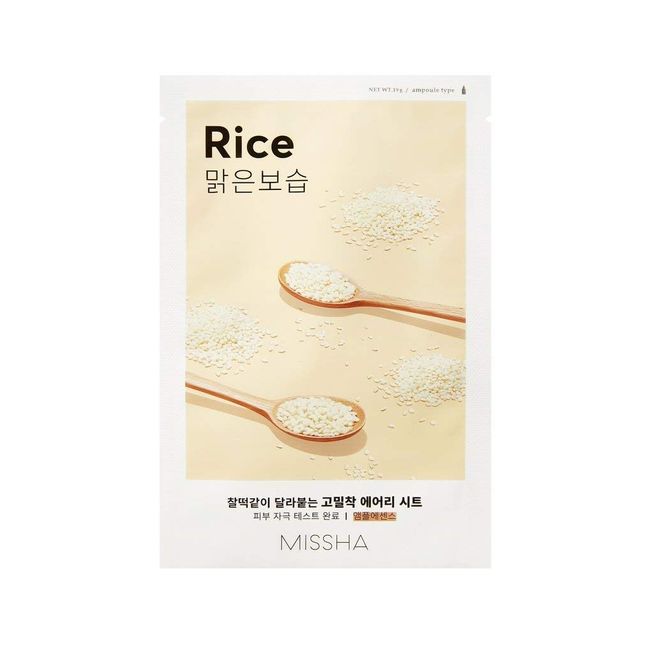 MISSHA Reis Rice Sheet Mask anti-aging, feuchtigkeitsspendend, stärkend Tuchmaske Korean Kosmetik kbeauty set 4 pcs