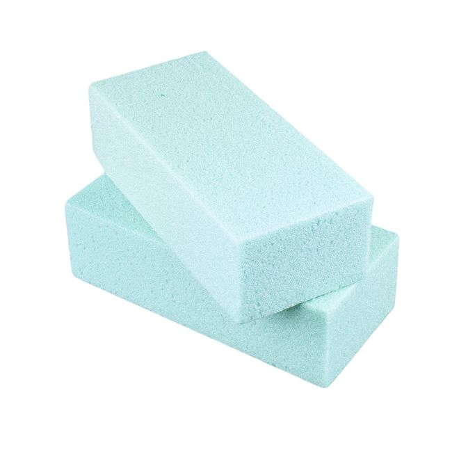 Standard Floral Dry Polystyrene Blocks Bricks Green Arts & Crafts Base Lightweight Heavy Duty for Artificial Floral Dried Arrangements Decorations (2 Pack, 7.75" x 3.5") by Super Z Outlet