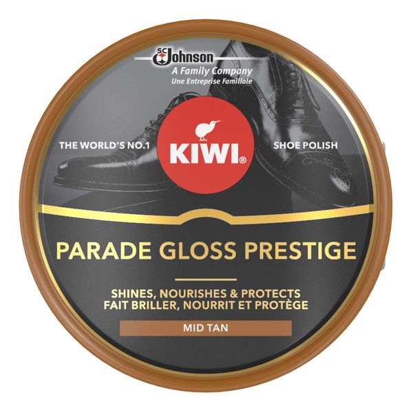 Kiwi Shoe Parade Gloss Prestige Polish Tin Mid Tan, 50ml (Pack of 1)