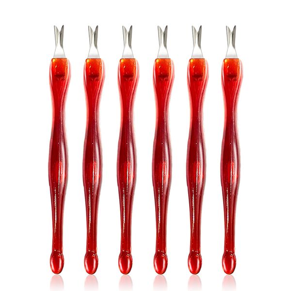 24 Pack Cuticle Remover Cuticle Trimmer V Shaped Cuticle Pusher Metal Dead Skin Remover Nail Art Tools Pedicure for Professional Finger & Toe Nail Care