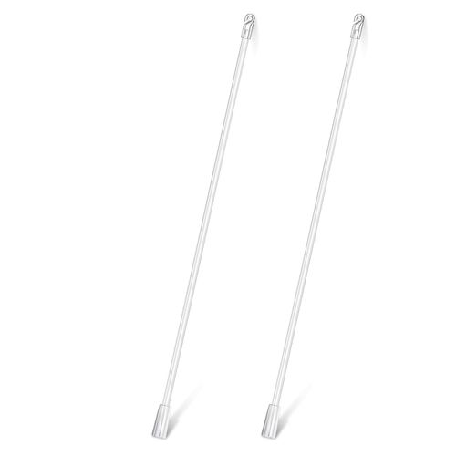 Blind Wand for Window Blind,2pcs 12in Replacement Control Wand Tilter Rod for Venetian Blind,Length Drapery Wand Curtain Pull Rod,Window Blind Tilt Rod Clear Blind Tilt Wand Replacement with Hook&Grip