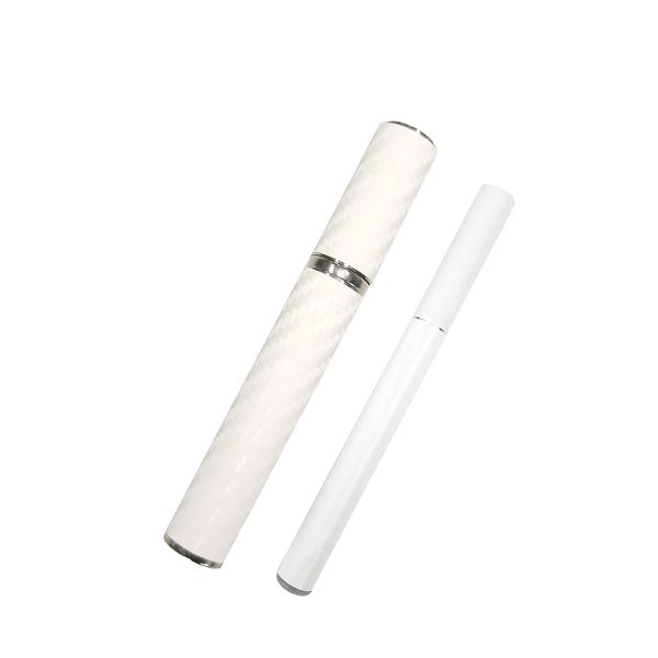 FLEVO Case, Stylish and Compact Electronic Cigarette Aluminum Case, Carbon Design, White
