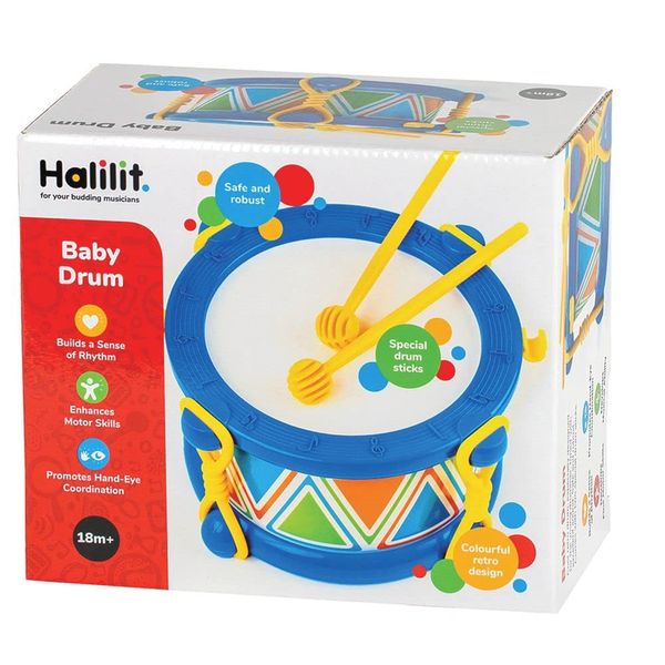 Halilit Drums. Light & Robust Kids Toy Musical Instrument. Promotes Hand-Eye Coordination & Motor Skills. (Halilit Baby Drum)