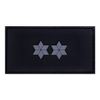 RescPol Rubber patch DGA - 2 stars grey, black/grey, 9 cm x 3,5 cm