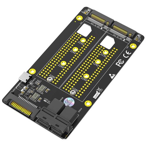 New Version Dual M.2 NVME SSD to Dual SFF-8643 Adapter