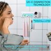 StarWin UV Toothbrush Cleaner, Timer Function, Rechargeable Tooth Brush Holder Wall-Mounted for Bathroom, No Drilling, 4 Slots
