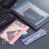 Lihit lab. F236 Mesh Bankbook Case, blk